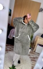 2 MAXI BUZO LISO CON PIEL - Imagen 2