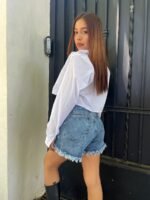 6 SHORT PLAYERO DAMA CON BRILLO - Imagen 2