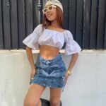 6 POLLERA CARGO JEANS LINEA LIS