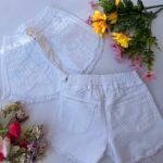 6 Shor jeans nena blanco