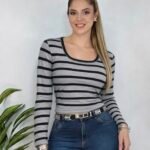 MANGA LARGA RAYADO DAMA